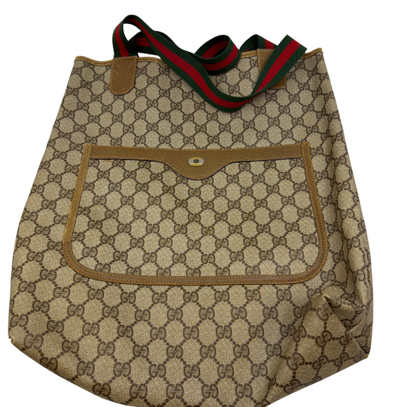 Gucci Handbags - Gucci Vintage Tote Bag Beige GG Supreme Canvas